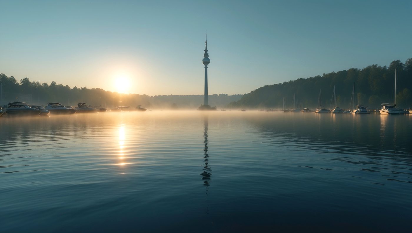 Sonnenaufgang über dem Müggelsee
